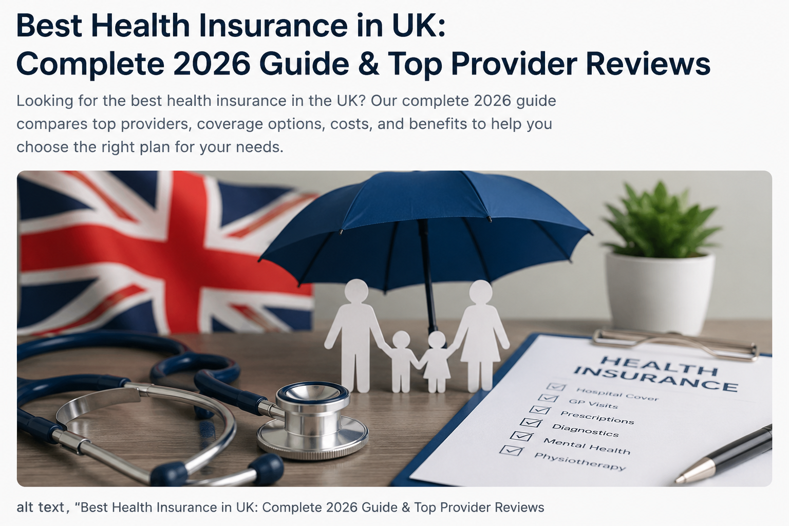 Best Health Insurance in UK: Compare Bupa, AXA, Aviva & Prices