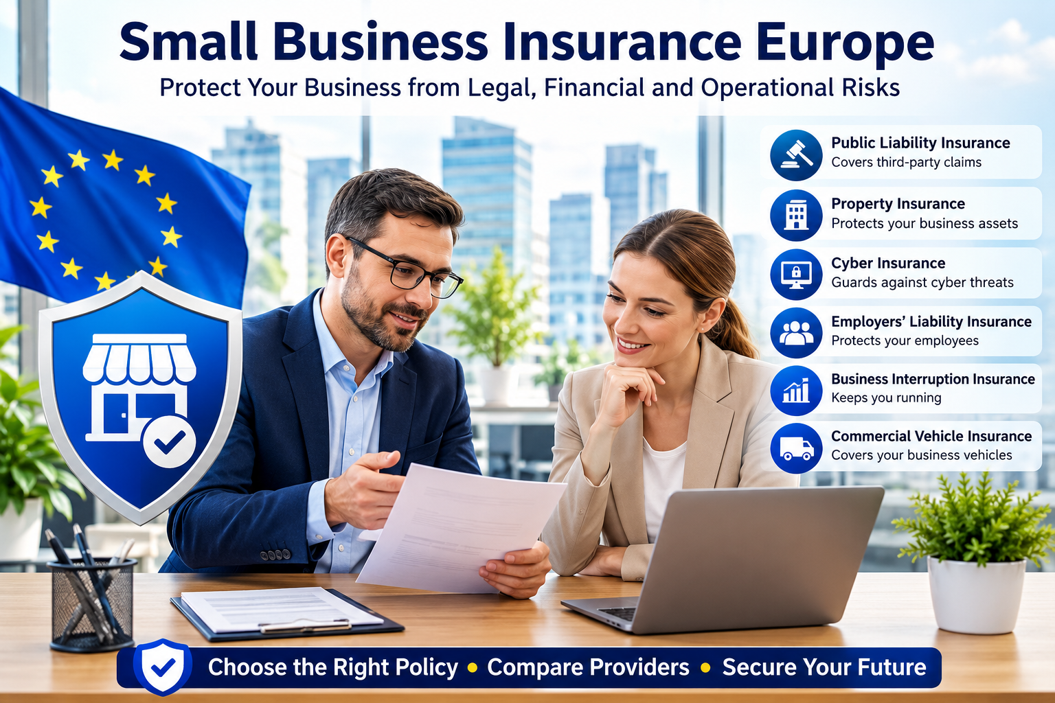 Small Business Insurance Europe: Choose the Right Insurance Policy to Protect Your Small Business from Legal, Financial, and Operational Risks